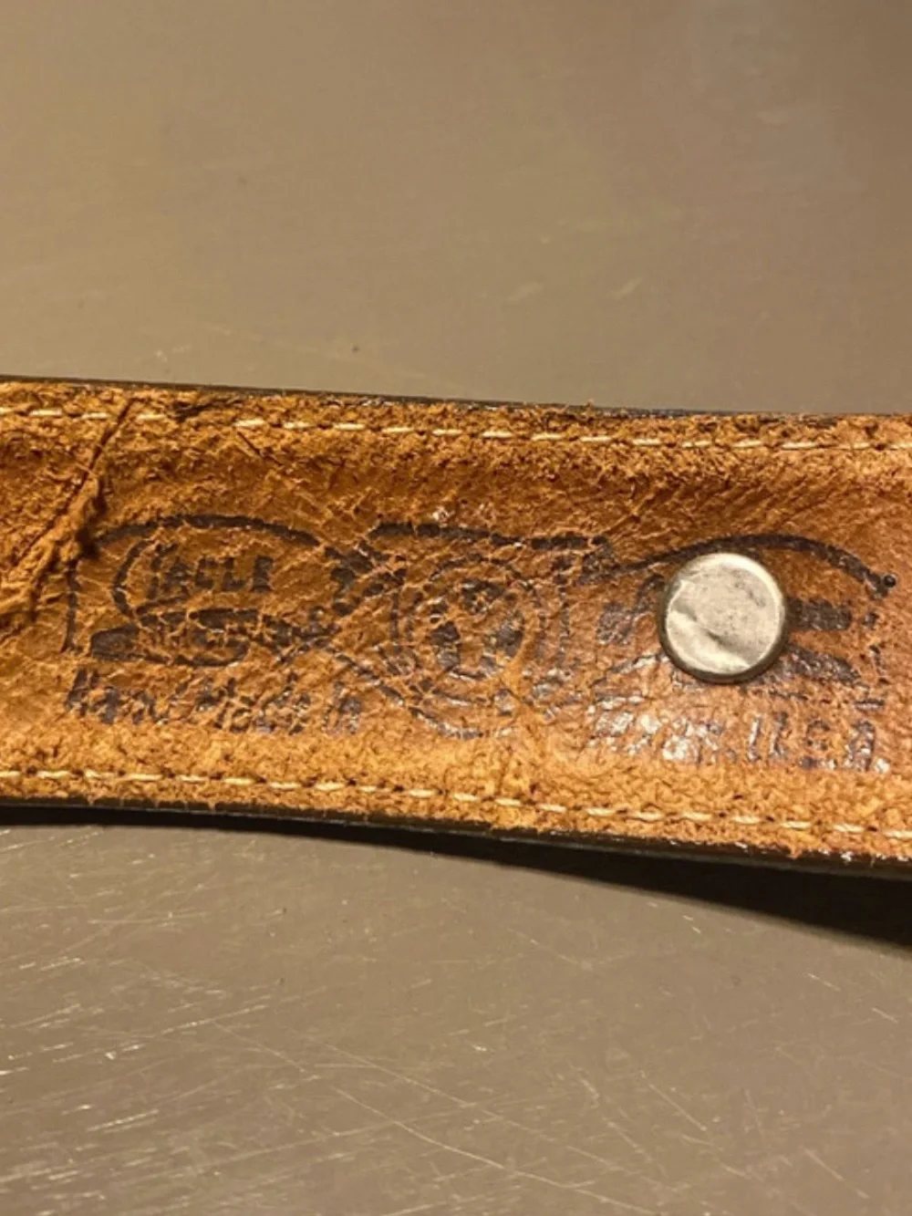Circle Y Made in Texas Basket Weave Leather Western Belt Size 26 Silver